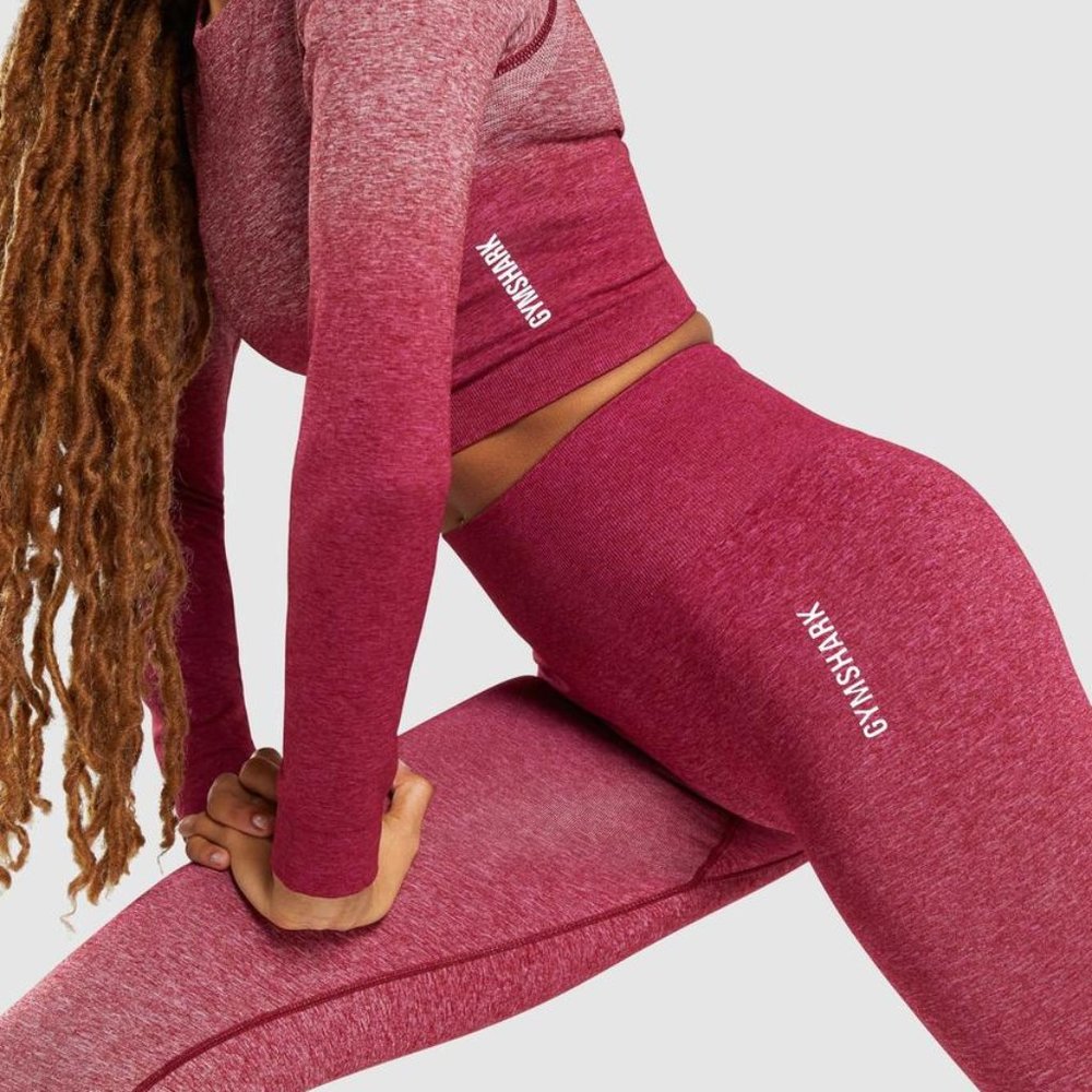 Gymshark Burgundy X-Small Adapt Ombre Leggings